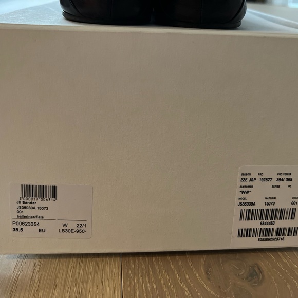 Pre-owner Jil Sander ballerina flats with pointy toes , black in eu38.5 - Picture 3 of 5